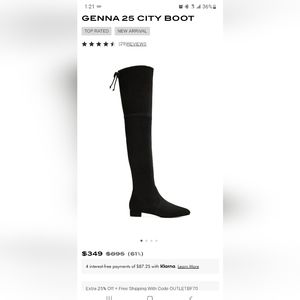 Stuart Weitzman NIB over the knee boots sz 10